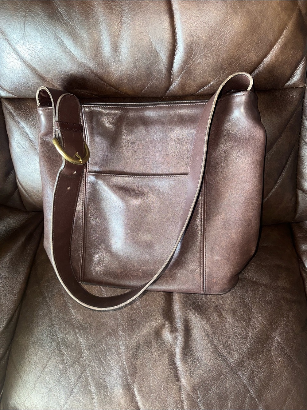 vintage Coach Soho Erickson bucket bag mahogany
